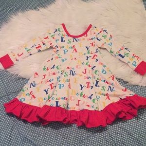 Eleanor Rose letter print dress size 4t